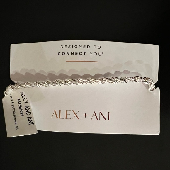 Alex and Ani French Rope Stainless Adjustable Bracelet - Picture 1 of 6